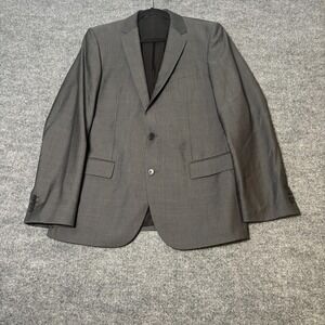 Hugo Boss Suit Jacket Mens 40R Gray Virgin Wool 2 Button Bulgaria Notch Lapel